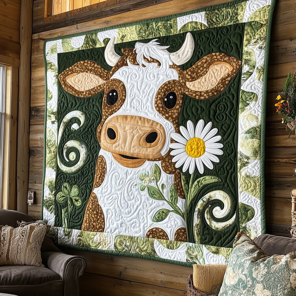 Baby Cow Quilted Blanket printed blanket