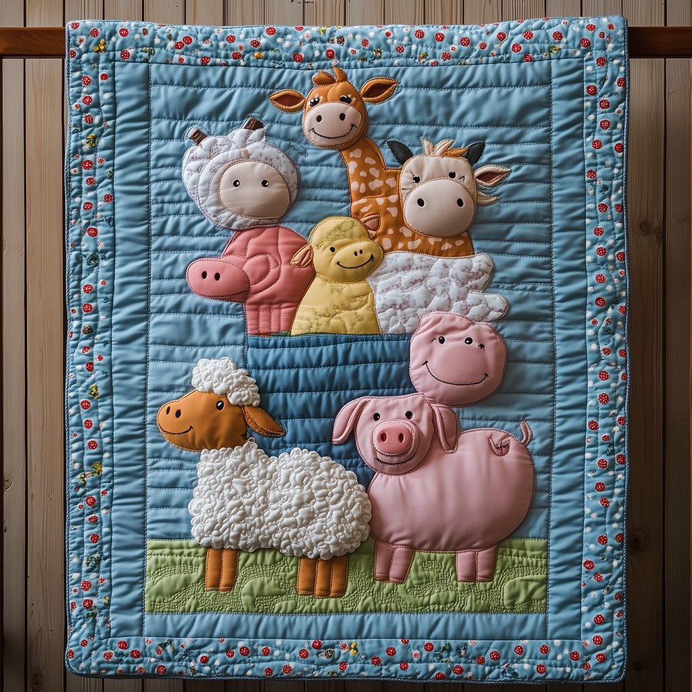 Baby Farmhouse Quilted Blanket printed blanket