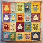Baby Sheep Quilted Blanket printed blanket