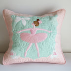 Ballerina Baby Quilted Cushion Cover printed cushion cover