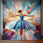Ballerina Girl Quilted Blanket printed blanket