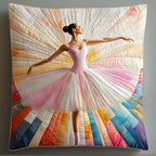 Ballerina Girl Quilted Cushion Cover printed cushion cover