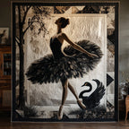 Ballet Serenity Quilted Blanket printed blanket