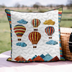 Balloon Breeze Quilted Cushion Cover printed cushion cover