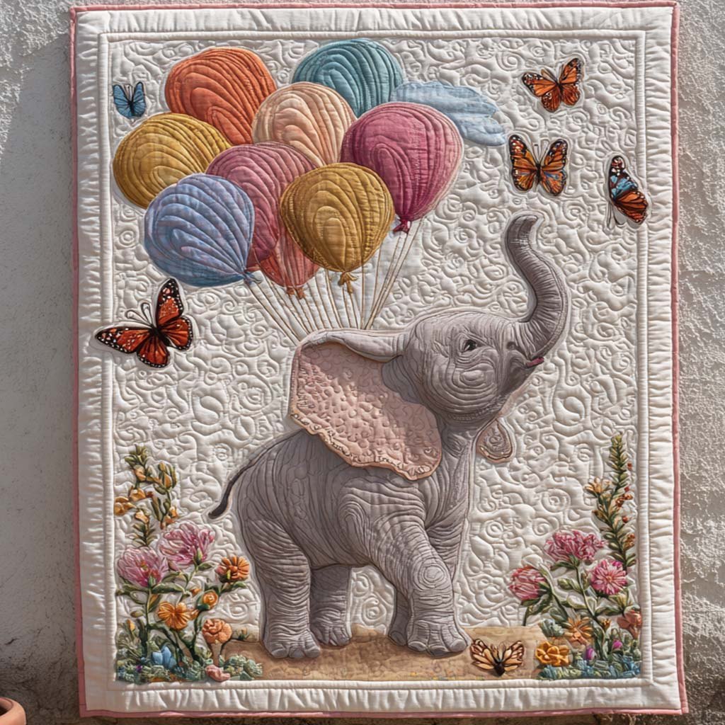 Balloon Dreams Quilted Blanket printed blanket