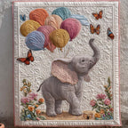 Balloon Dreams Quilted Blanket printed blanket
