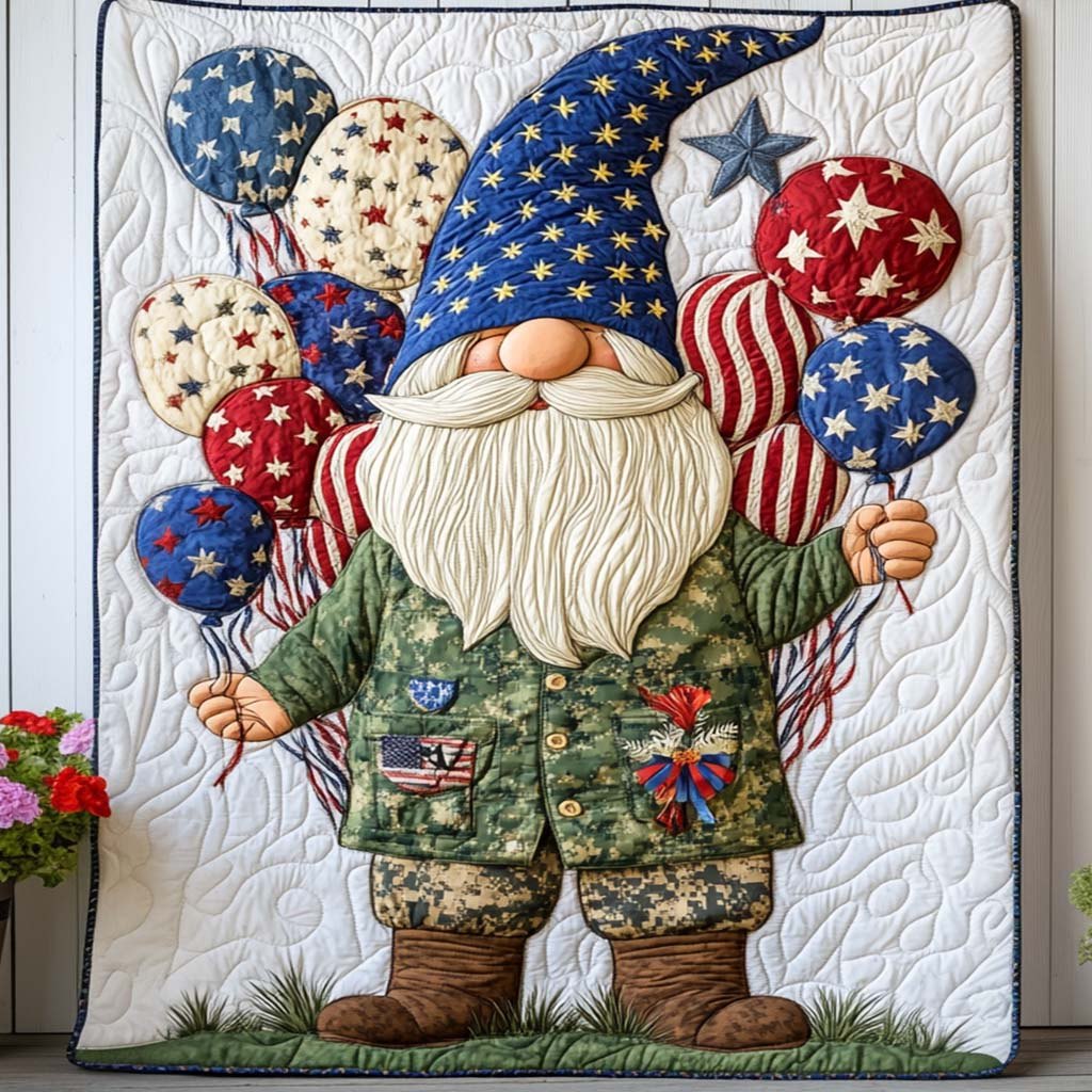 Balloon Salute Quilted Blanket printed blanket