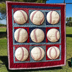 Ballpark Bliss Quilted Blanket printed blanket