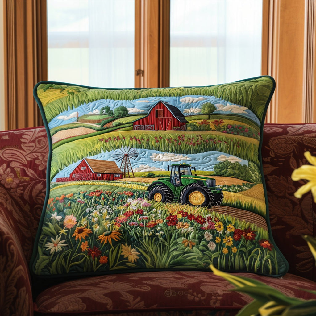 Barn and Bloom Quilted Bedding Cushion Cover printed cushion cover