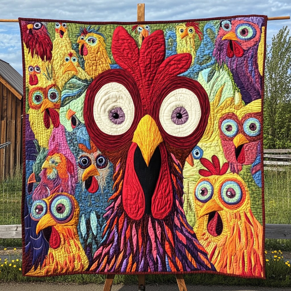 Barnyard Beauties Quilted Blanket printed blanket