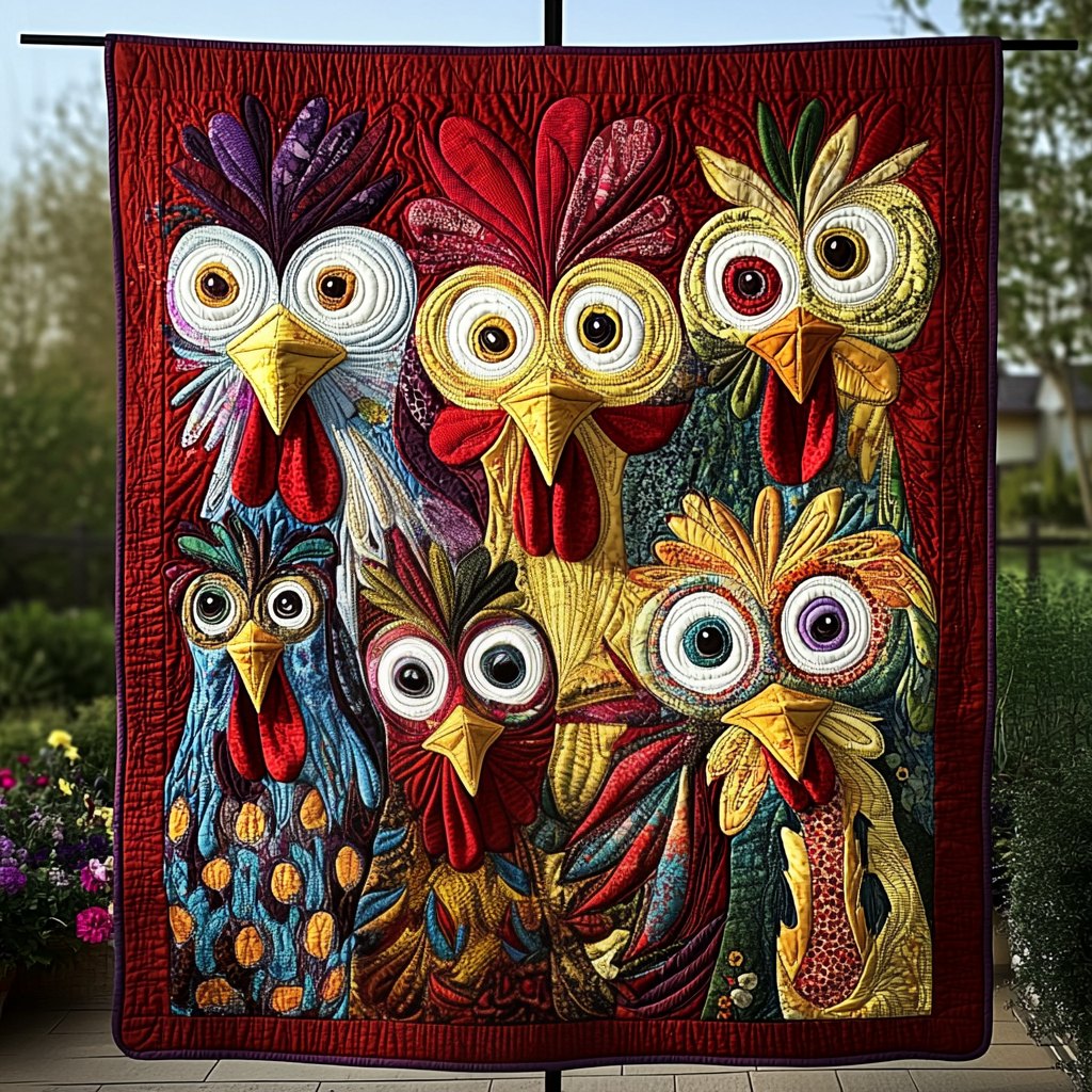 Barnyard Beauties Quilted Blanket printed blanket
