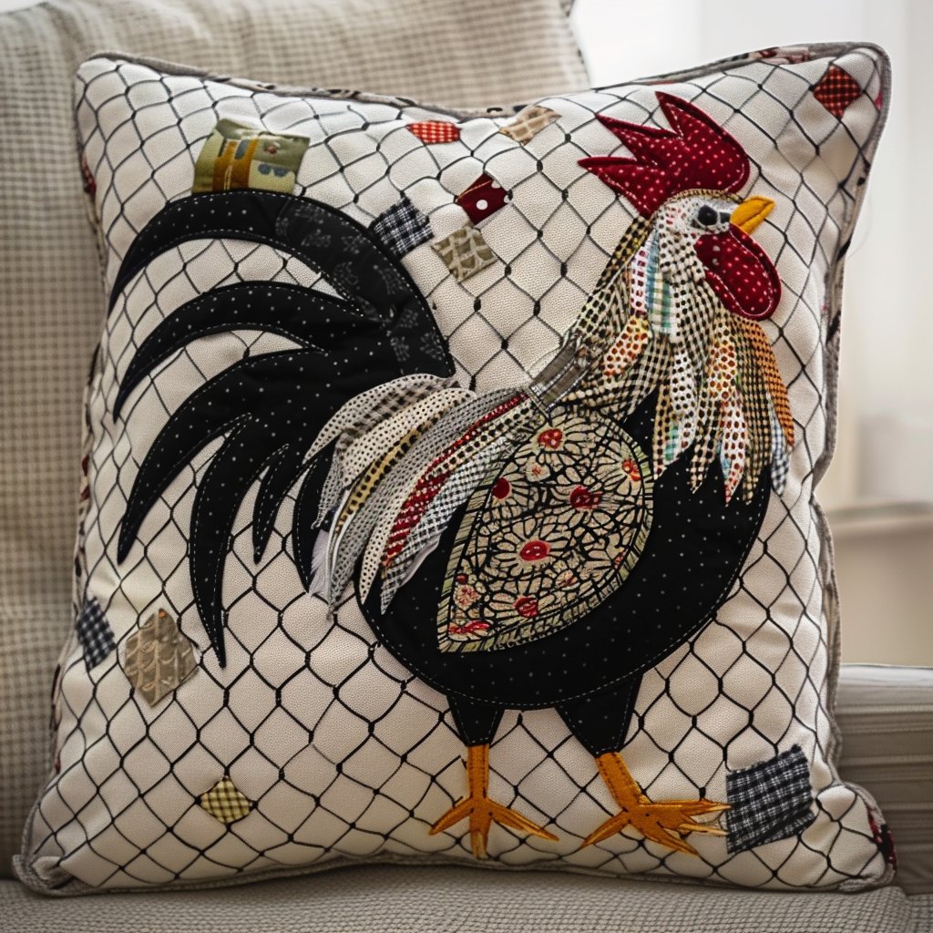 Barnyard Beauties Quilted Cushion Cover printed cushion cover