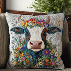 Barnyard Bloomers Quilted Cushion Cover printed cushion cover