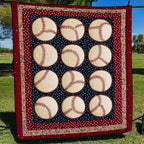 Baseball Fever Quilted Blanket printed blanket