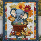 Basket of Joy Quilted Blanket printed blanket
