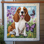 Basset Charm Quilted Blanket printed blanket