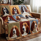 Basset Hounds Quilted Blanket printed blanket