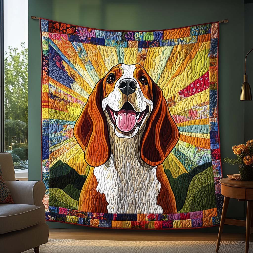 Basset Soul Quilted Blanket printed blanket