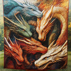 Battle of the Fates Quilted Blanket printed blanket