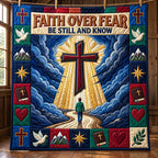 Be Still And Know Quilted Blanket printed blanket