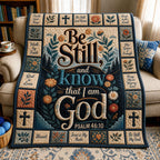 Be Still Botanical Quilted Blanket printed blanket