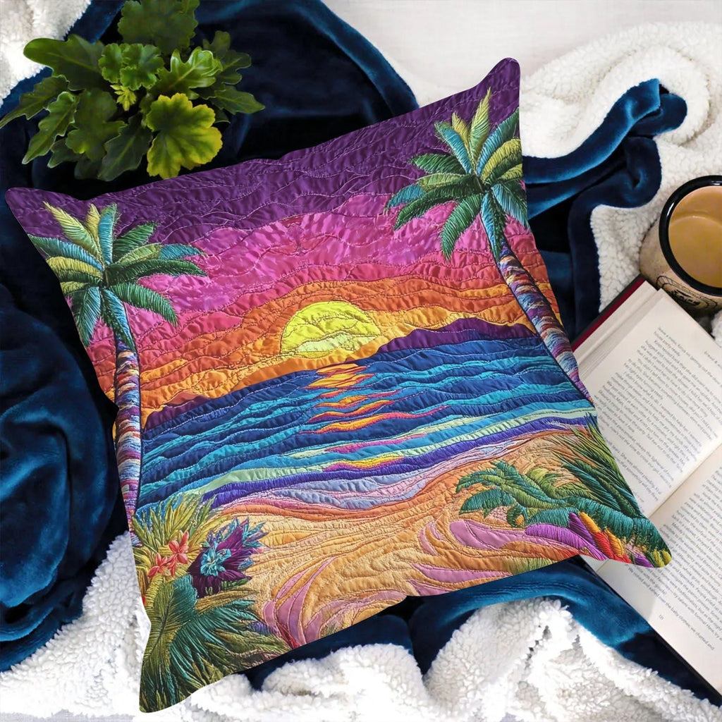 Beach Dreams Quilted Cushion Cover printed cushion cover