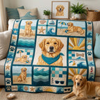 Beach Golden Days Quilted Blanket printed blanket