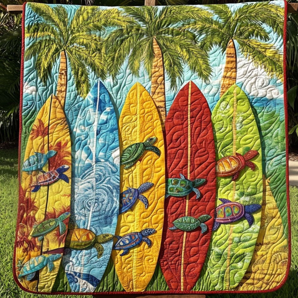 Beach Paradise Quilted Blanket printed blanket
