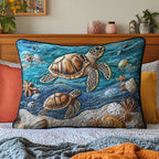Beach Serenity Quilted Bedding Cushion Cover printed cushion cover