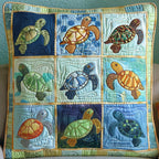 Beachfront Harmony Quilted Cushion Cover printed cushion cover