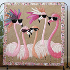 Beachside Beauties Quilted Blanket printed blanket