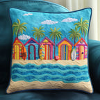 Beachside Escape Quilted Cushion Cover printed cushion cover