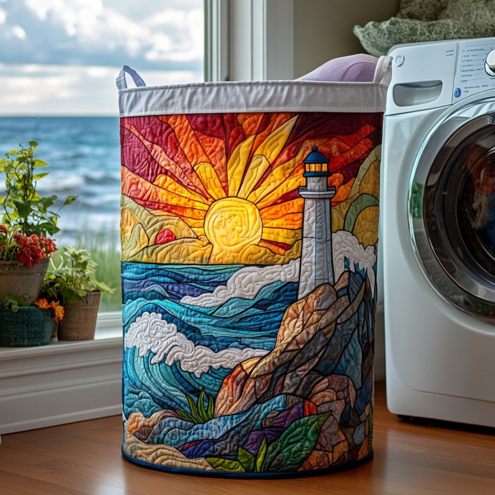 Beacon Bay Quilted Laundry Hamper printed laundry hamper