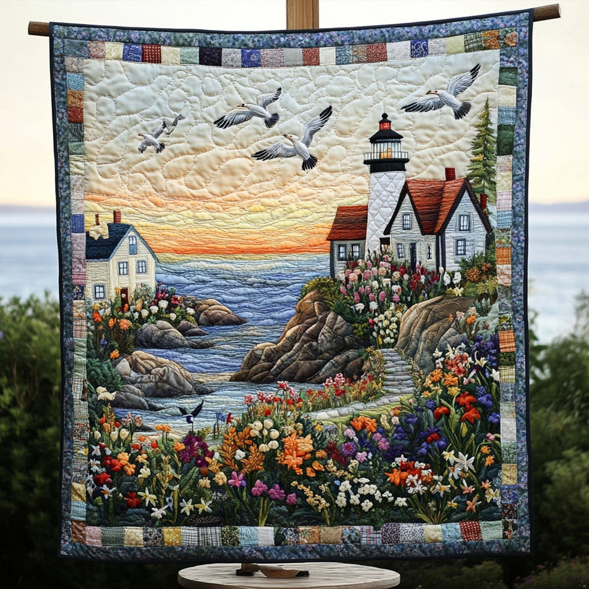 Beacon Bliss Quilted Blanket printed blanket