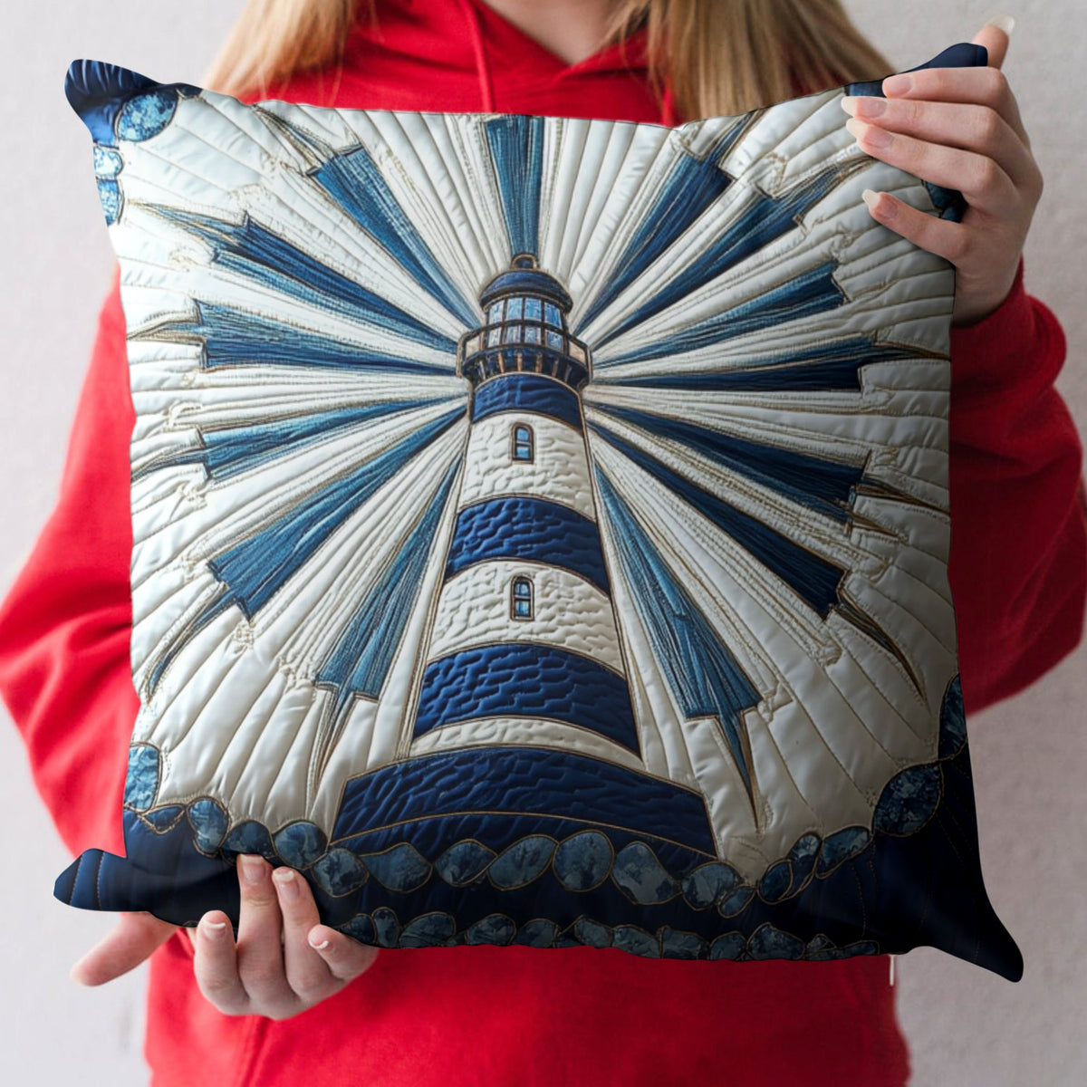 Beacon Glow Quilted Cushion Cover printed cushion cover