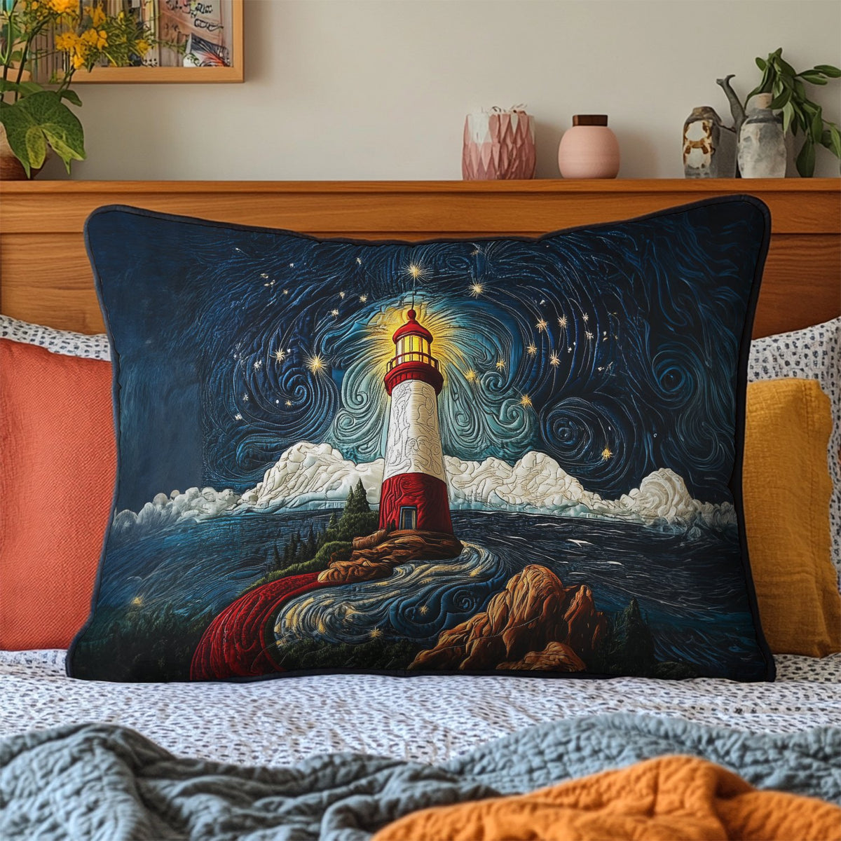 Beacon of Hope Quilted Bedding Cushion Cover printed cushion cover