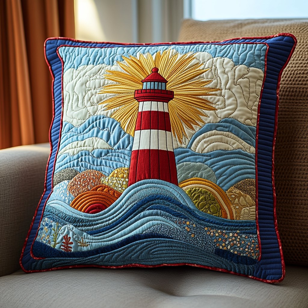 Beacon of Hope Quilted Cushion Cover printed cushion cover