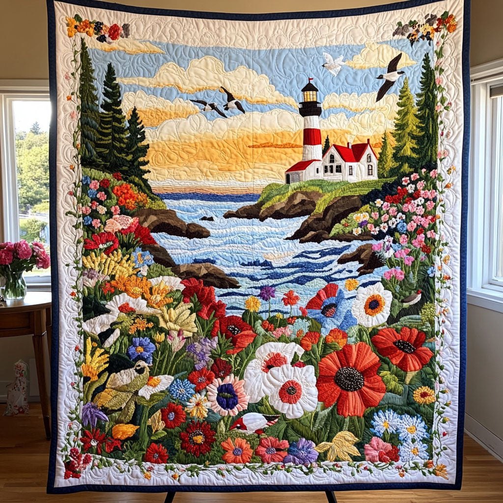 Beacon of Serenity Quilted Blanket printed blanket