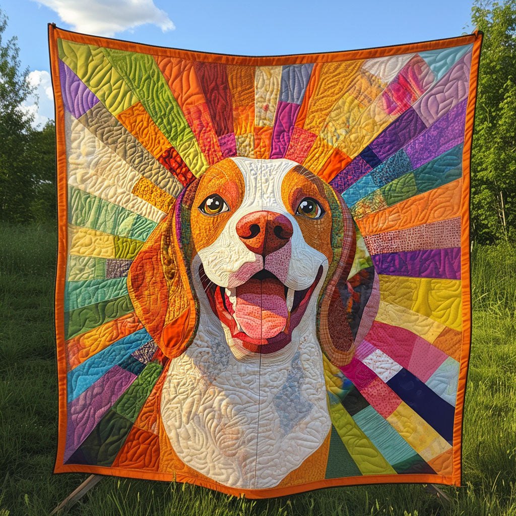 Beagle Sunburst Wonderland Quilted Blanket printed blanket
