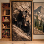 Bear Haven Quilted Door Curtain printed door curtain