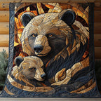 Bear Hug Haven Quilted Blanket printed blanket