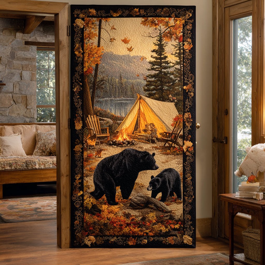 Bear Journey Quilted Door Curtain printed door curtain