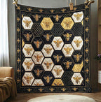 Bee Quilted Blanket printed blanket