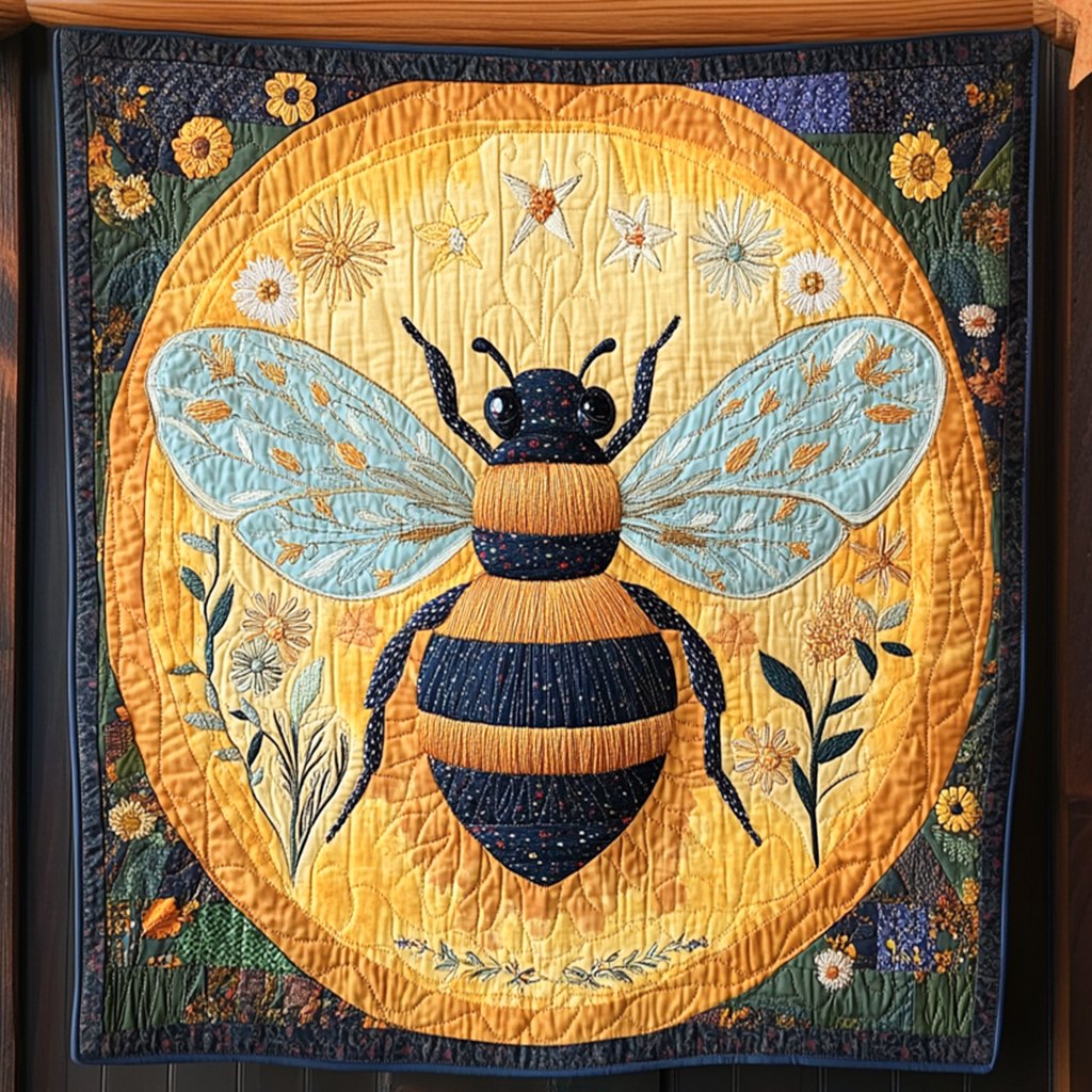Bee's Bliss Quilted Blanket printed blanket