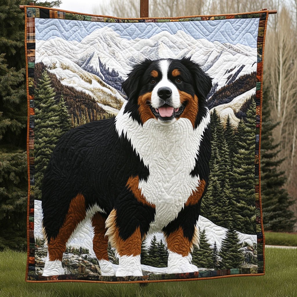 Bernese Journey Quilted Blanket printed blanket