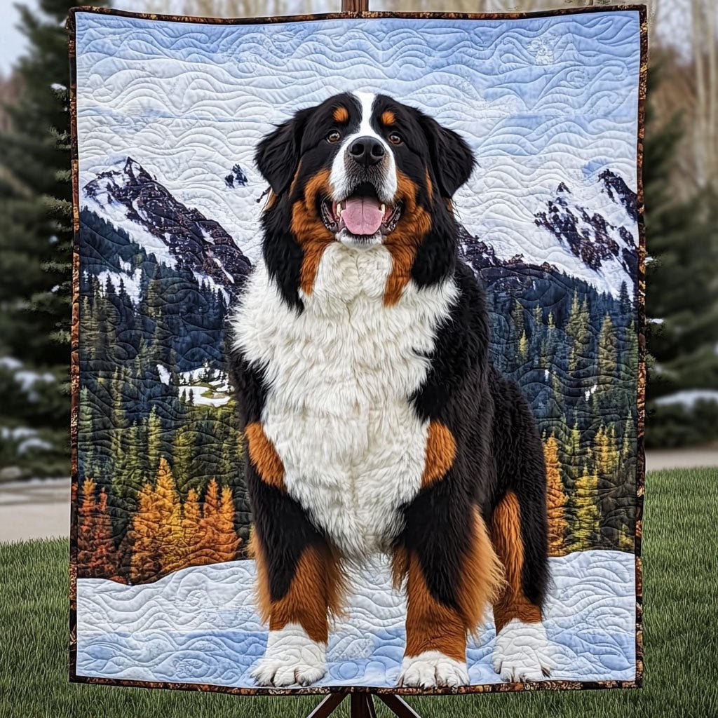 Bernese Majesty Quilted Blanket printed blanket
