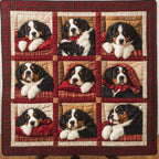 Bernese Mountain Haven Quilted Blanket printed blanket