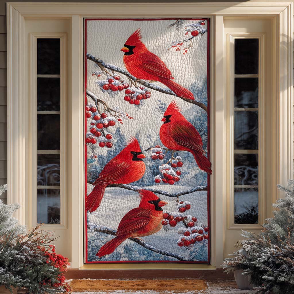 Berry Branch Harmony Quilted Door Curtain printed door curtain
