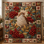 Berry Songbird Harvest Quilted Blanket printed blanket