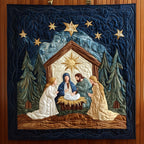 Bethlehem Night Quilted Blanket printed blanket